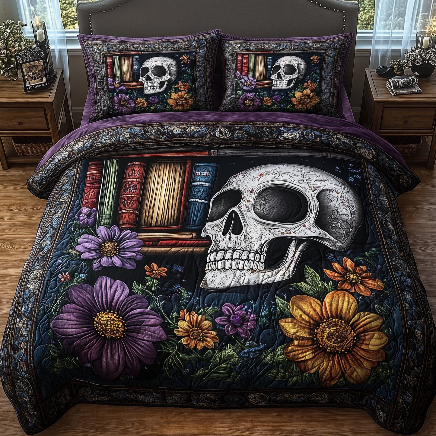 Skull's Library Duvet Cover Set GFTONL4452