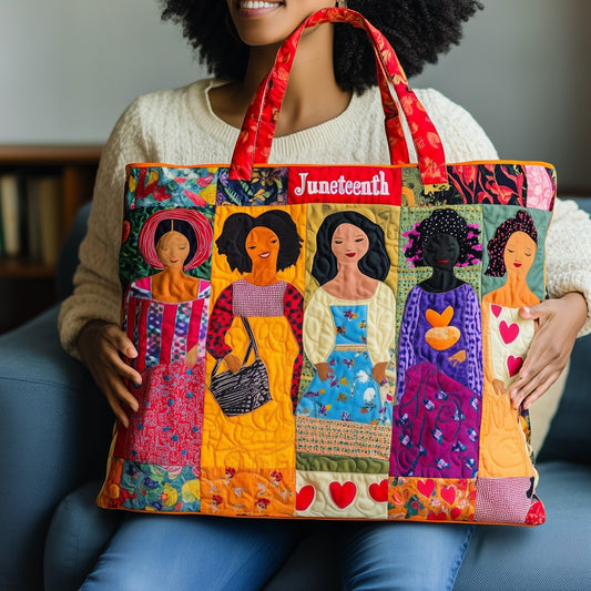 Juneteenth Vibe Quilted Tote Bag GFTONL4509