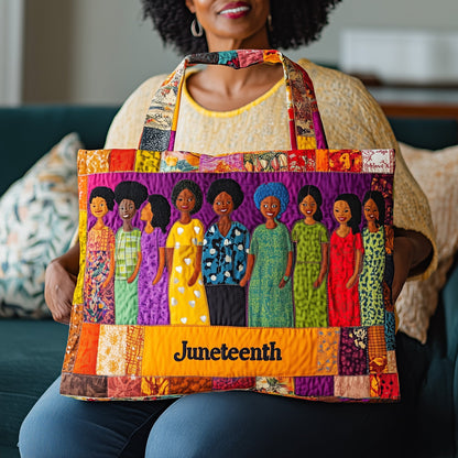 Juneteenth Vibe Quilted Tote Bag GFTONL4510