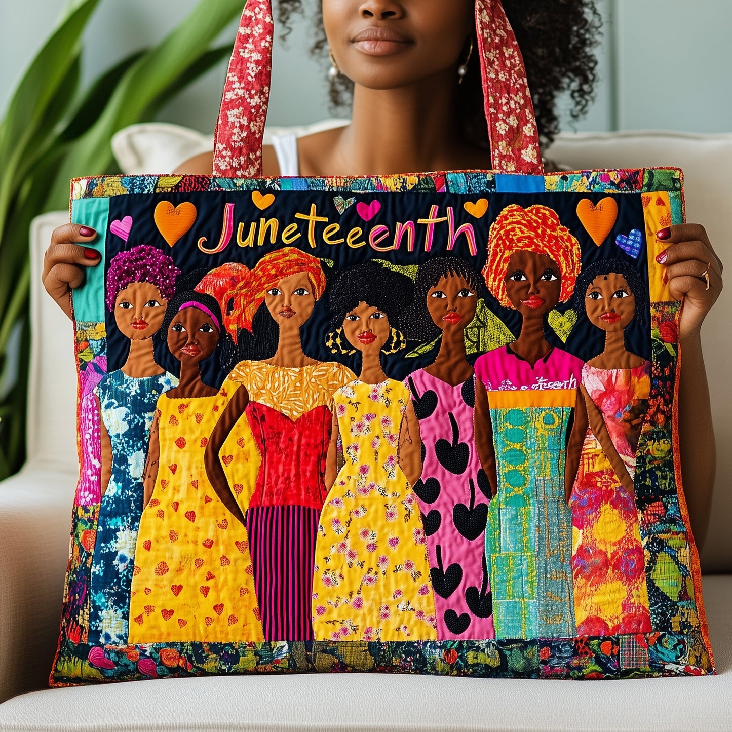 Juneteenth Vibe Quilted Tote Bag GFTONL4513