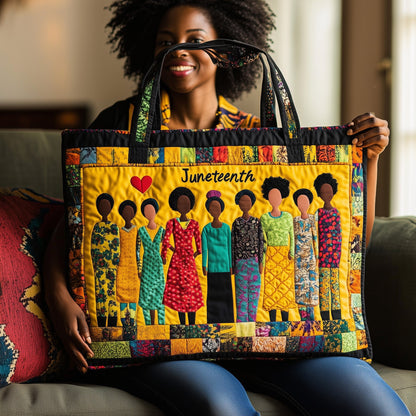 Juneteenth Vibe Quilted Tote Bag GFTONL4519