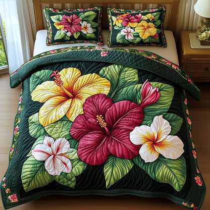 Tropical Blooming 3-Piece Quilted Bedding Set GFTONL4566