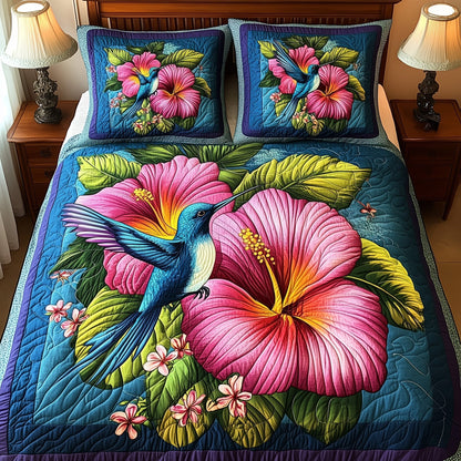 Tropical Blooming 3-Piece Quilted Bedding Set GFTONL4568