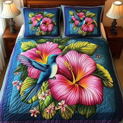 Tropical Blooming 3-Piece Quilted Bedding Set GFTONL4568