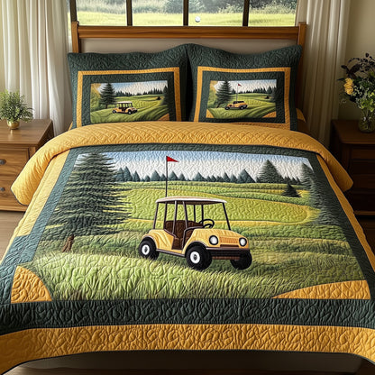 Green Escape  3-Piece Quilted Bedding Set GFTONL4570