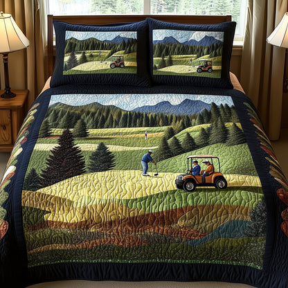 Peaceful Day By Par 3-Piece Quilted Bedding Set GFTONL4571