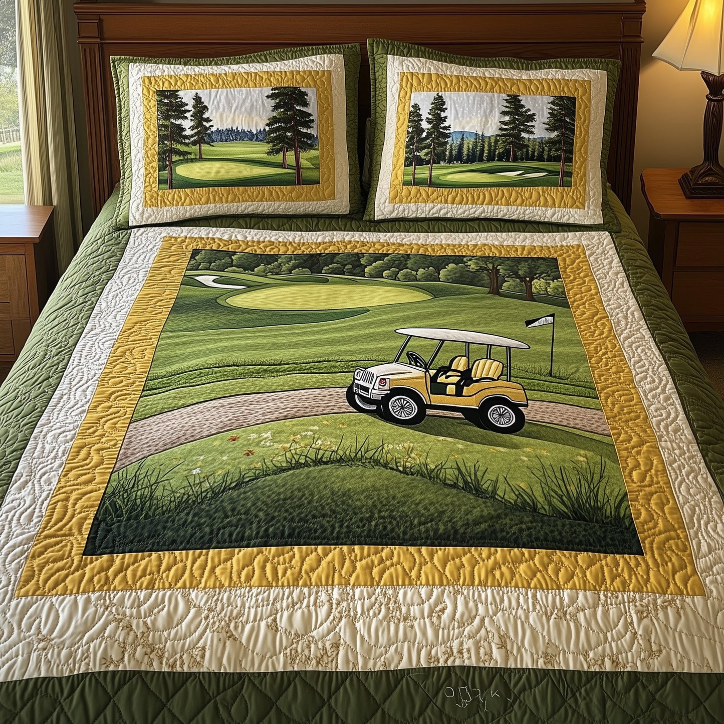 Rolling Through the Pines 3-Piece Quilted Bedding Set GFTONL4573