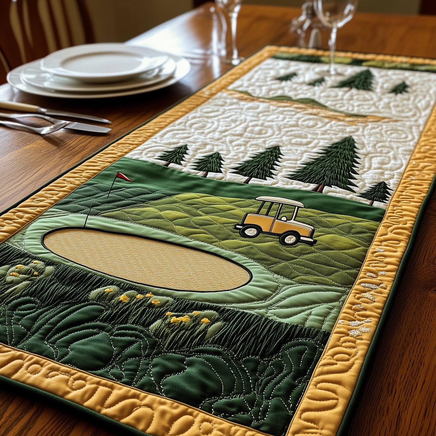 Fairway Serenity Quilted Table Runner GFTONL4581