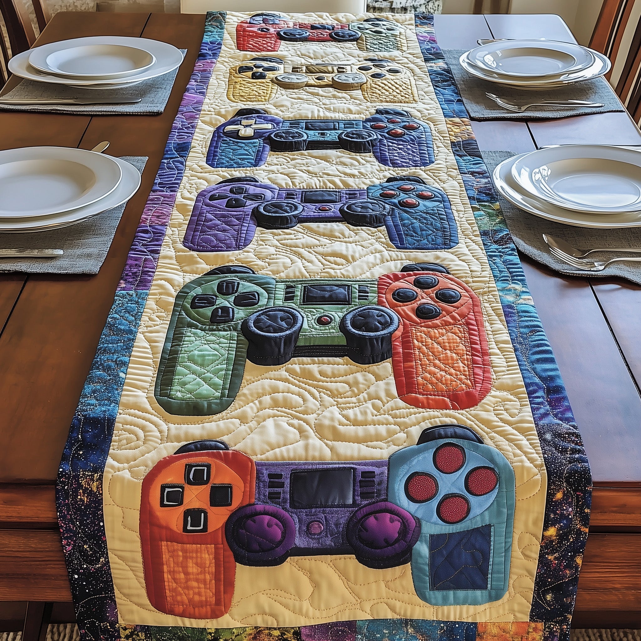 Fun Table Runners Gamer Fun Quilted Table Runner GFTONL4616 – Patchique Store