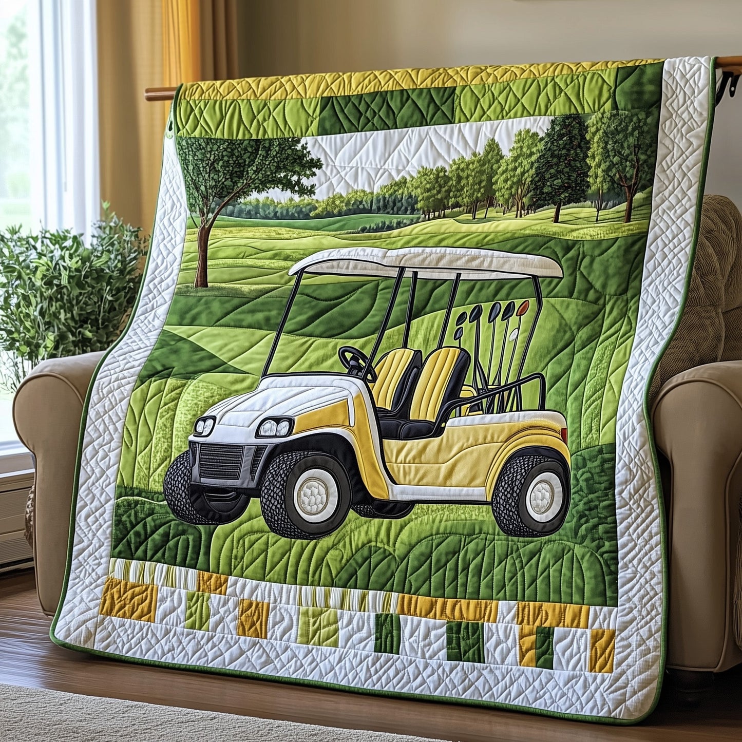 Golf Cart Quilted Blanket GFTONL4634