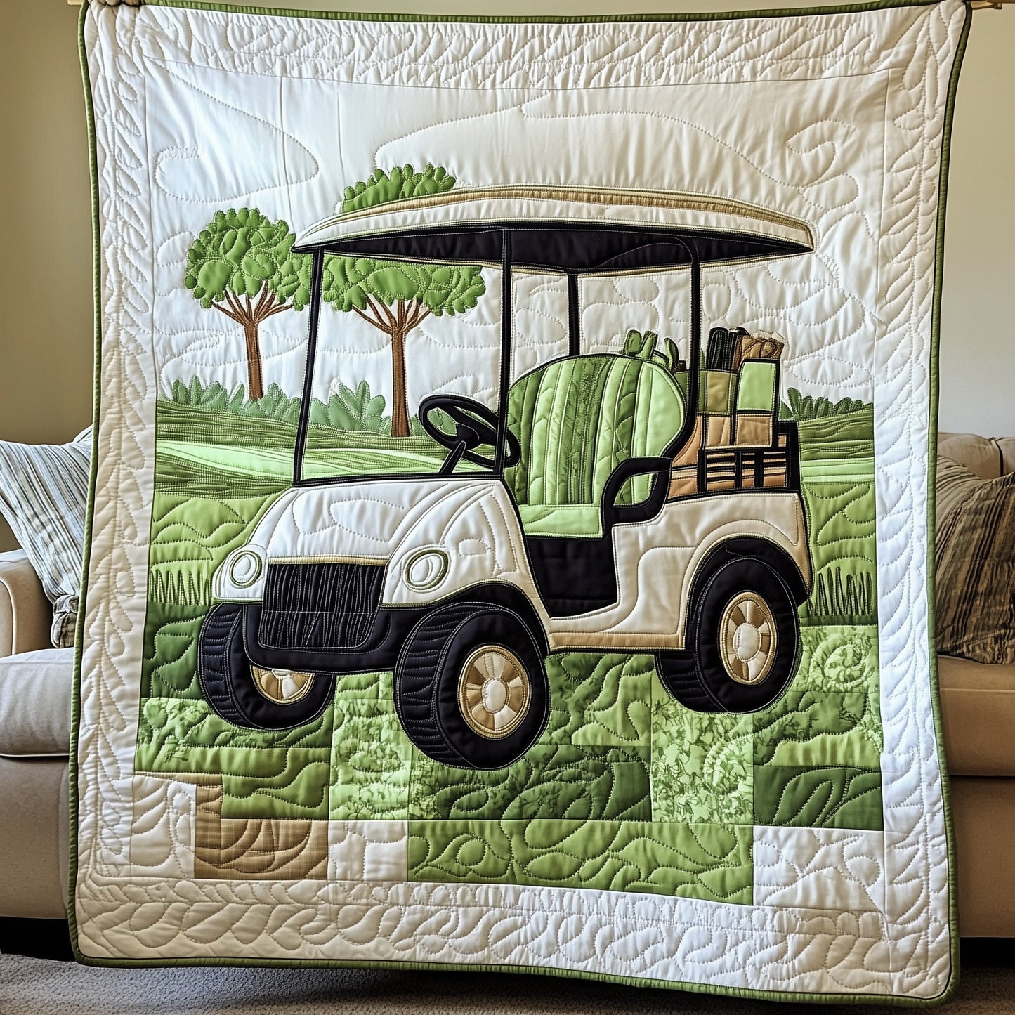 Golf Cart Quilted Blanket GFTONL4637