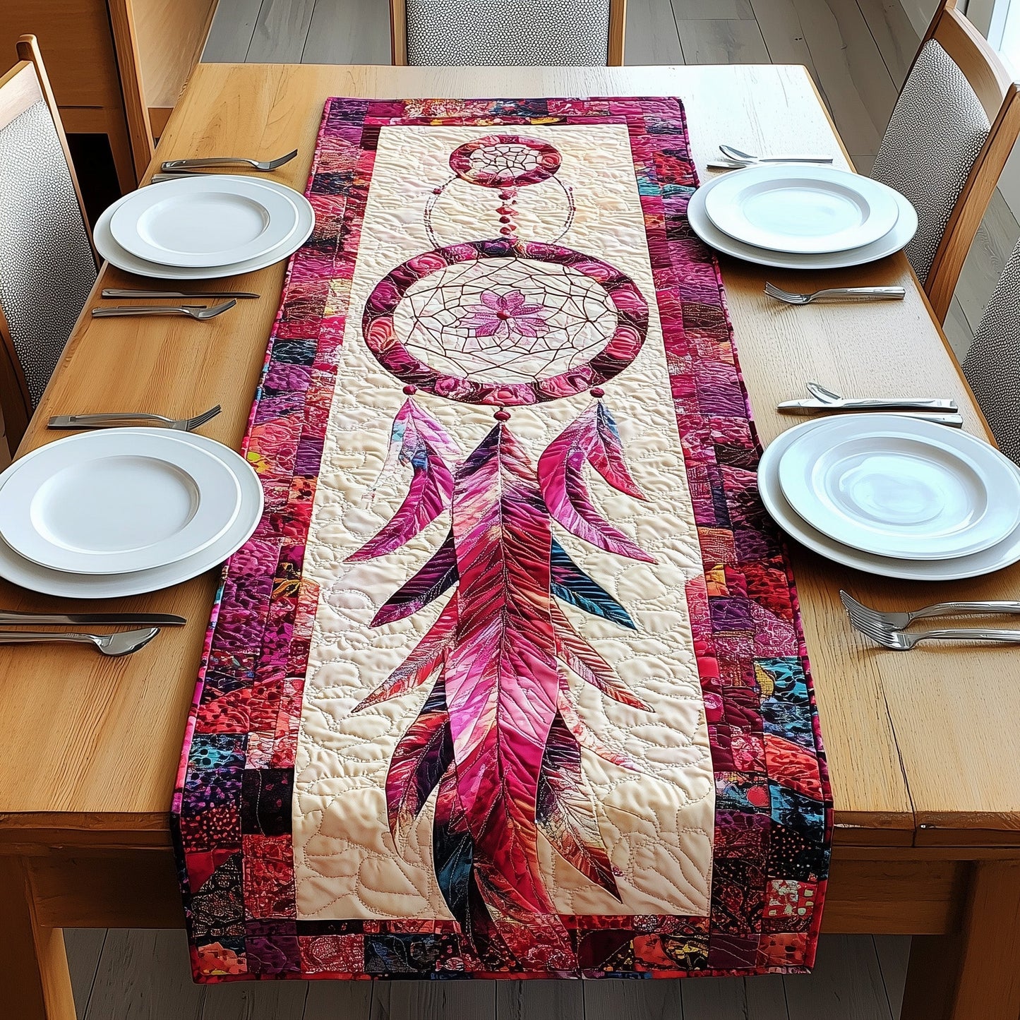 Rose Dreamcatcher Quilted Table Runner GFTONL4661