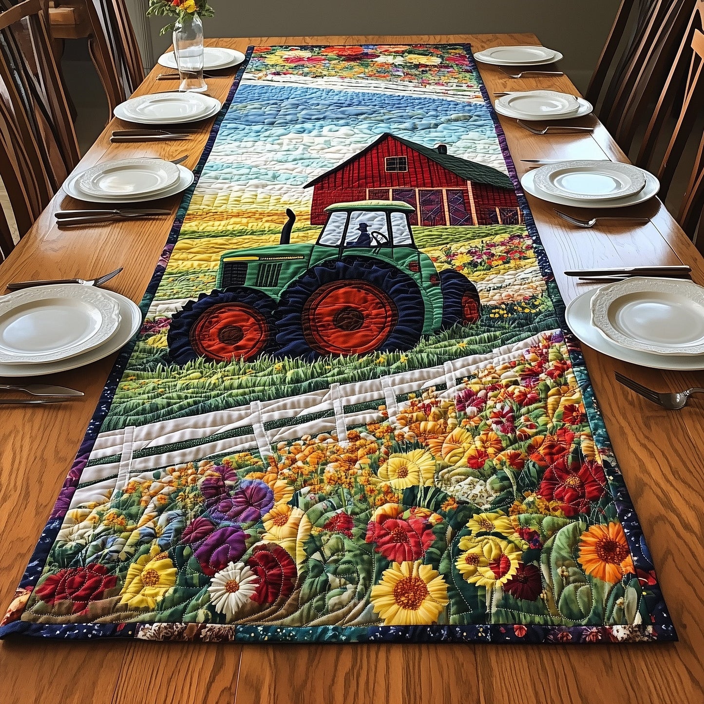 Tractor Dream Quilted Table Runner GFTONL4679