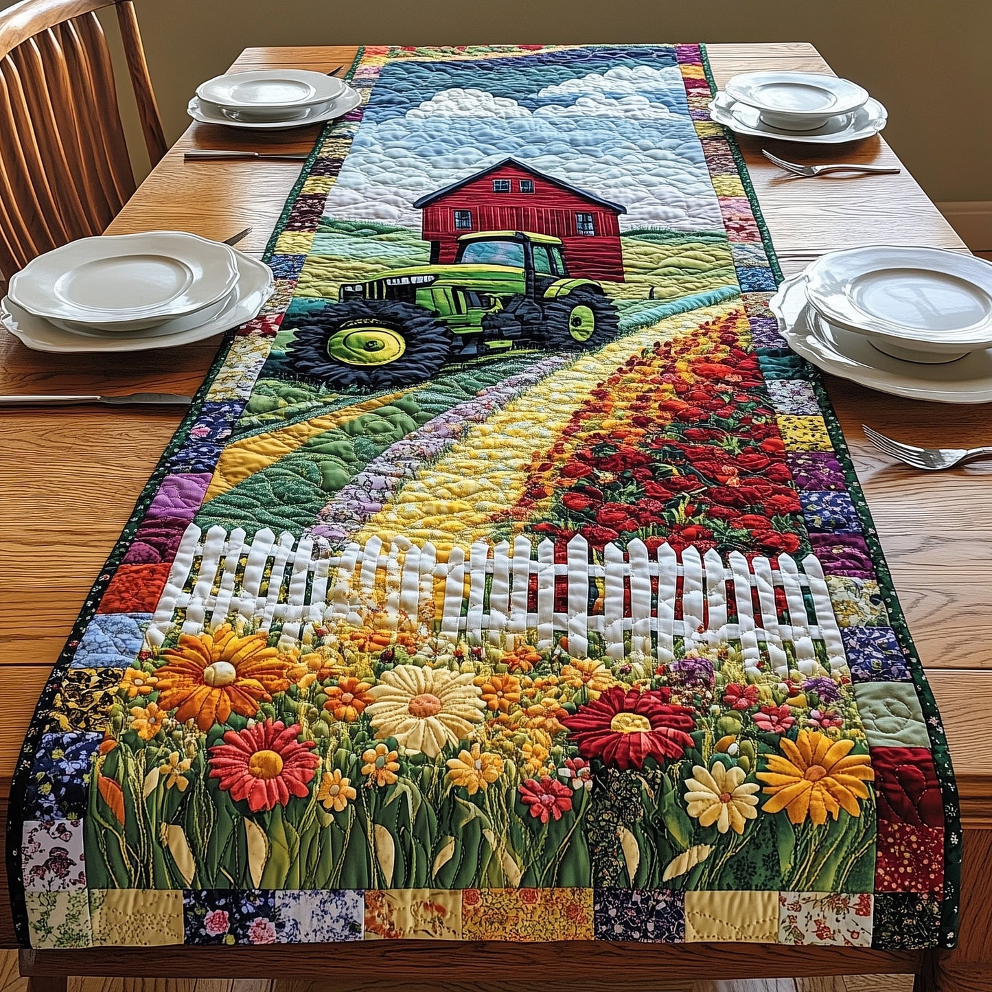 Tractor Dream Quilted Table Runner GFTONL4684