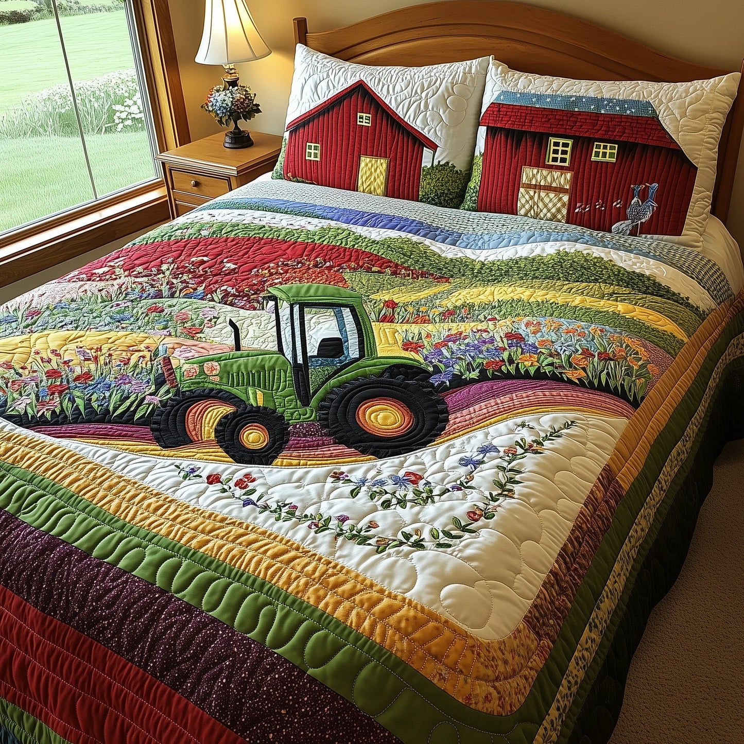 Farmer Dream 3-Piece Quilted Bedding Set GFTONL4693