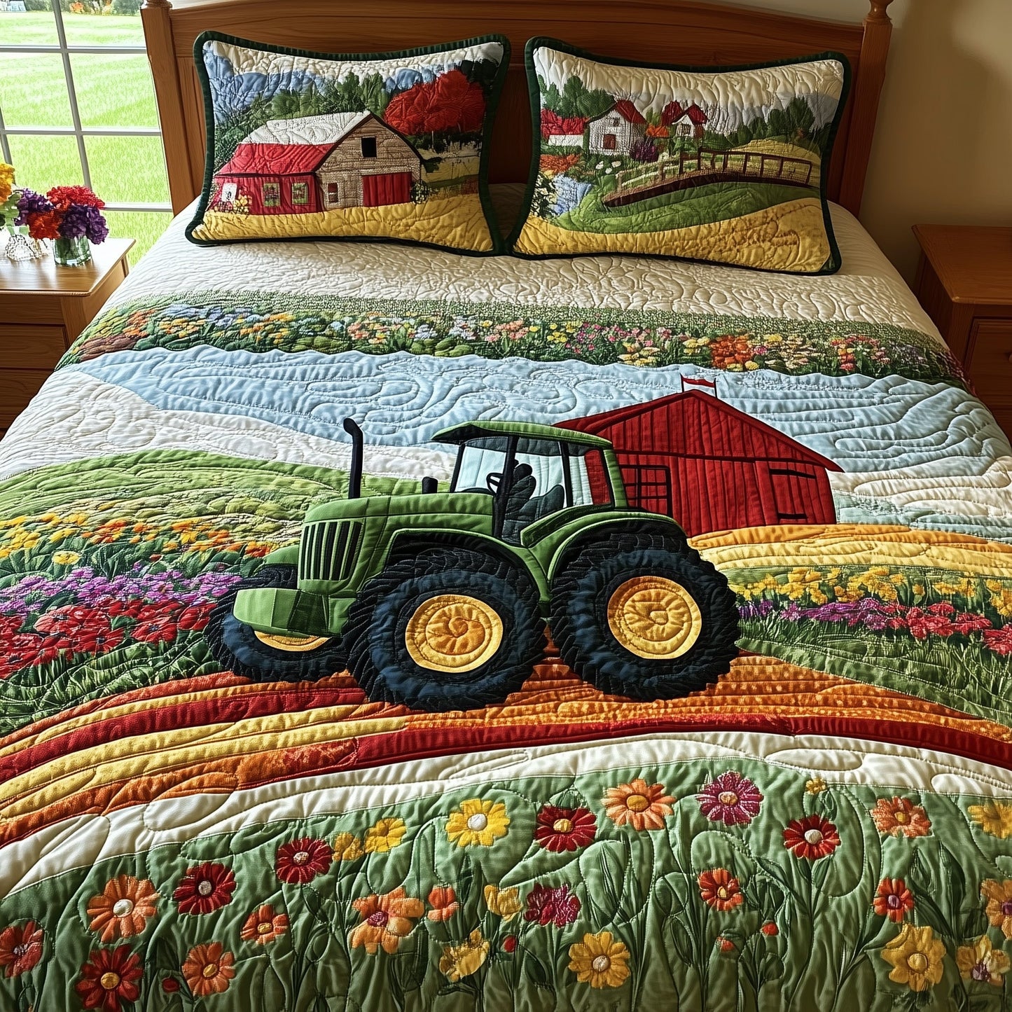 Farmer Dream 3-Piece Quilted Bedding Set GFTONL4694