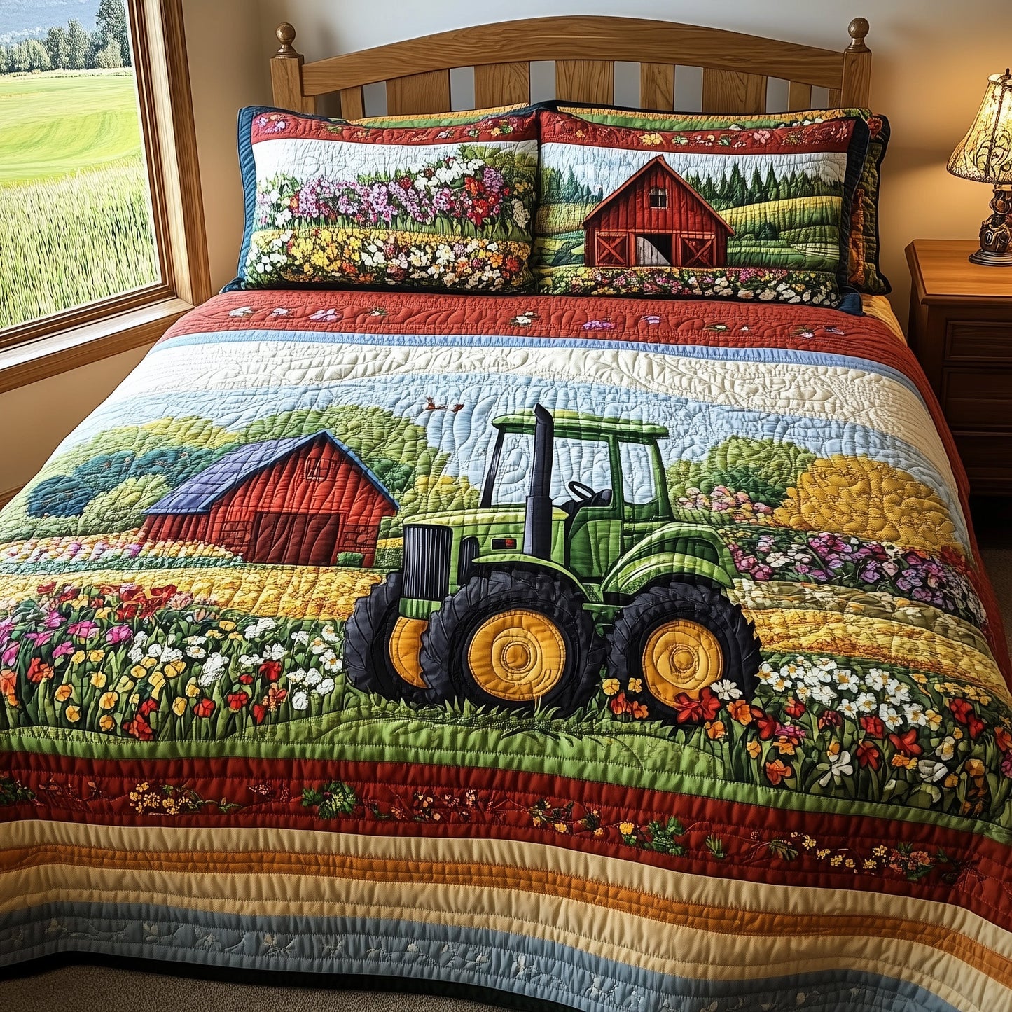 Farmer Dream 3-Piece Quilted Bedding Set GFTONL4695