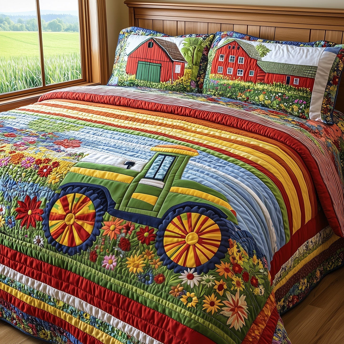 Farmer Heaven 3-Piece Quilted Bedding Set GFTONL4704