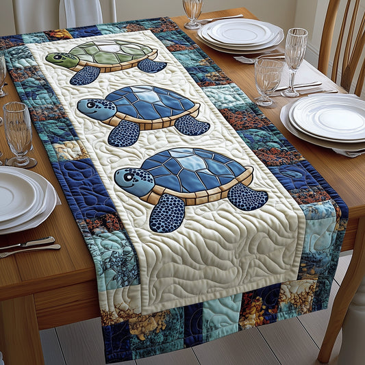 Chubby Turtles Quilted Table Runner GFTONL4717