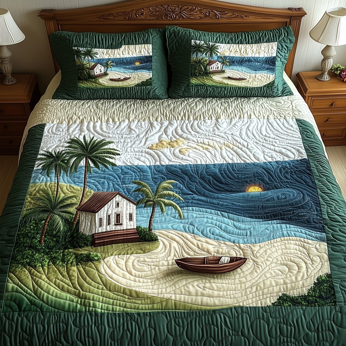 Island Dream 3-Piece Quilted Bedding Set GFTONL4724