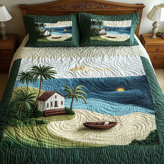 Island Dream 3-Piece Quilted Bedding Set GFTONL4724