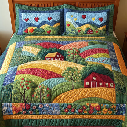 Pastoral Dreams 3-Piece Quilted Bedding Set GFTONL4745