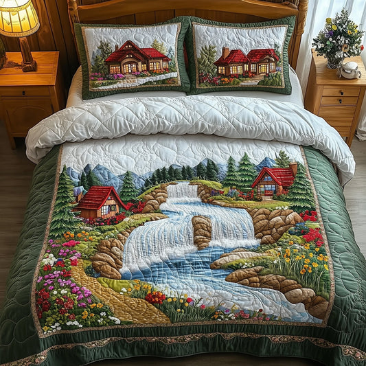 Waterfalls Heaven 3-Piece Quilted Bedding Set GFTONL4747