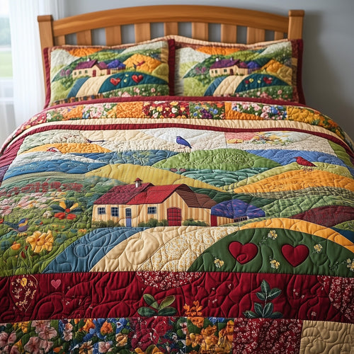 Fields of Harmony 3-Piece Quilted Bedding Set GFTONL4748