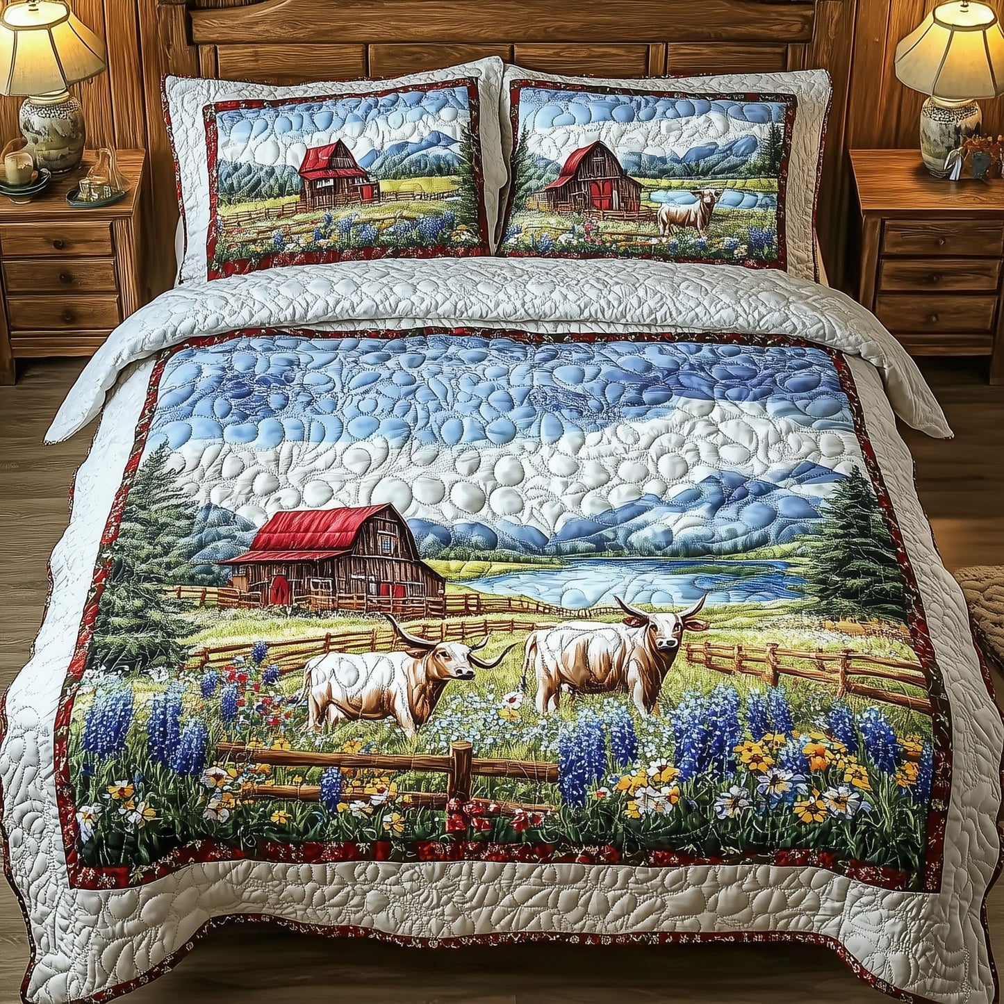 Texas Farm 3-Piece Quilted Bedding Set GFTONL4751