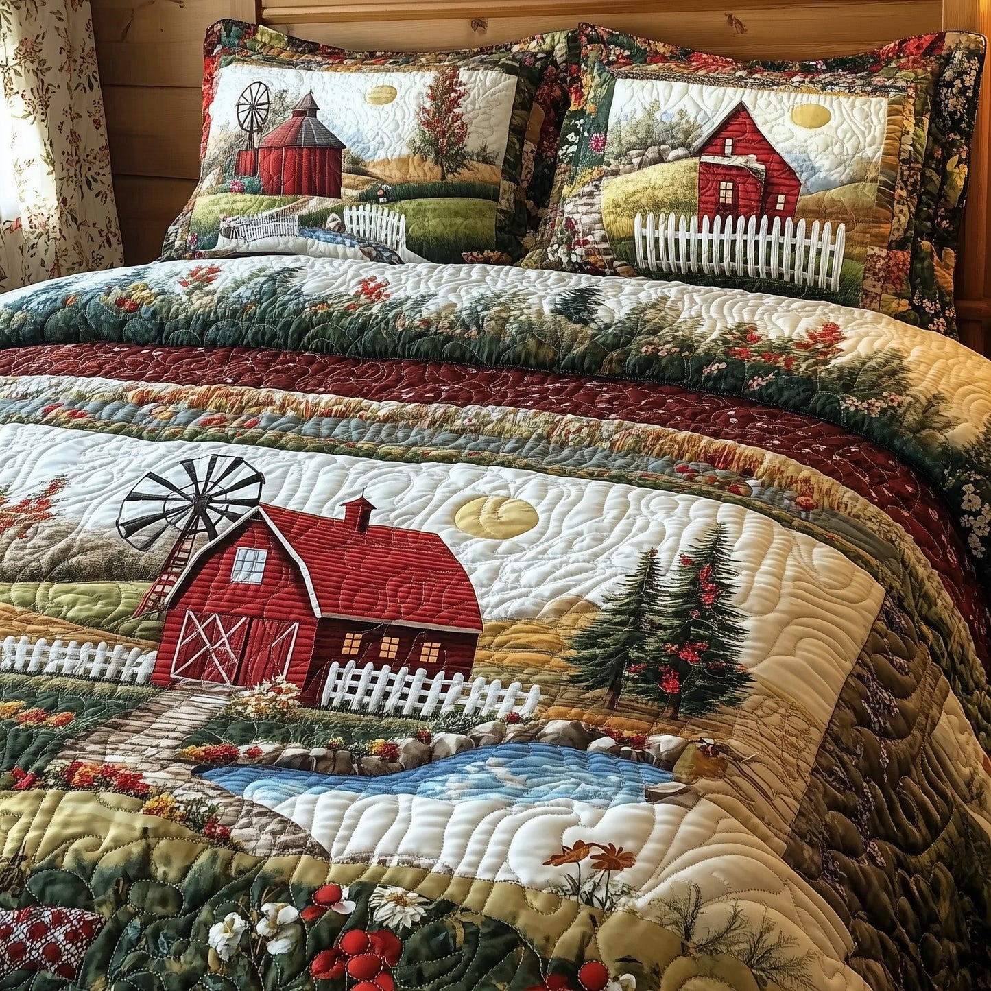 Farm Of Serenity 3-Piece Quilted Bedding Set GFTONL4752