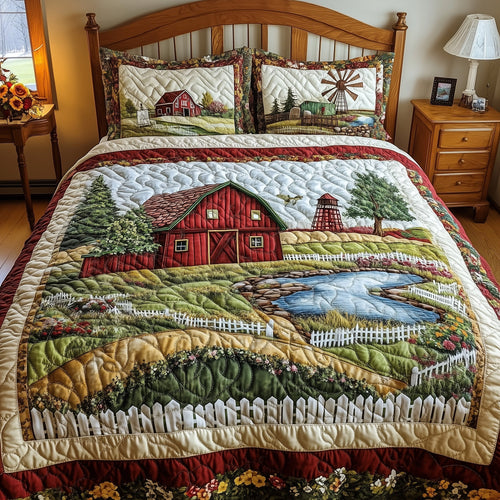 Pastoral Dreams 3-Piece Quilted Bedding Set GFTONL4754