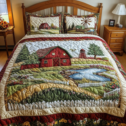 Pastoral Dreams 3-Piece Quilted Bedding Set GFTONL4754