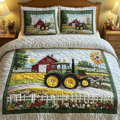 Tractor Dream 3-Piece Quilted Bedding Set GFTONL4757