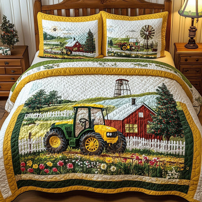 Tractor Dream 3-Piece Quilted Bedding Set GFTONL4758