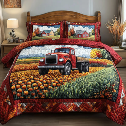 Vintage Truck 3-Piece Quilted Bedding Set GFTONL4763