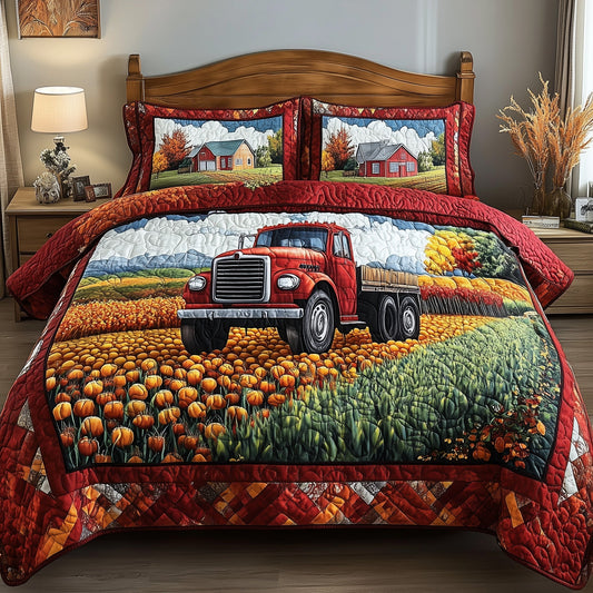 Vintage Truck 3-Piece Quilted Bedding Set GFTONL4763