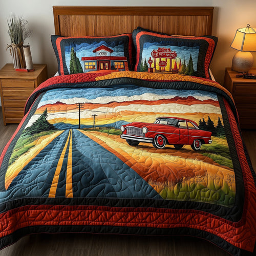 Route 66 3-Piece Quilted Bedding Set GFTONL4770