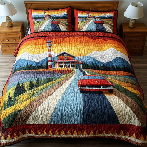 Route 66 3-Piece Quilted Bedding Set GFTONL4772
