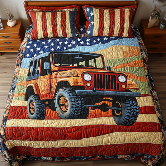 Off-Road America 3-Piece Quilted Bedding Set GFTONL4781