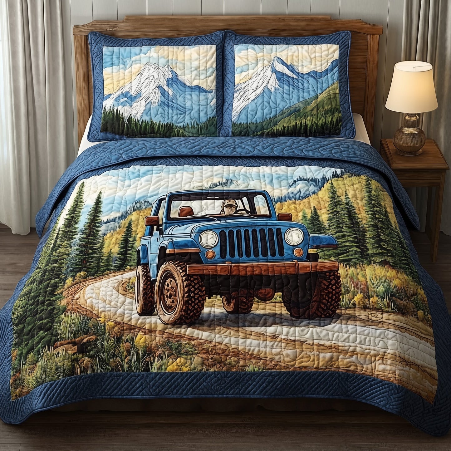 Freedom on Wheels 3-Piece Quilted Bedding Set GFTONL4783