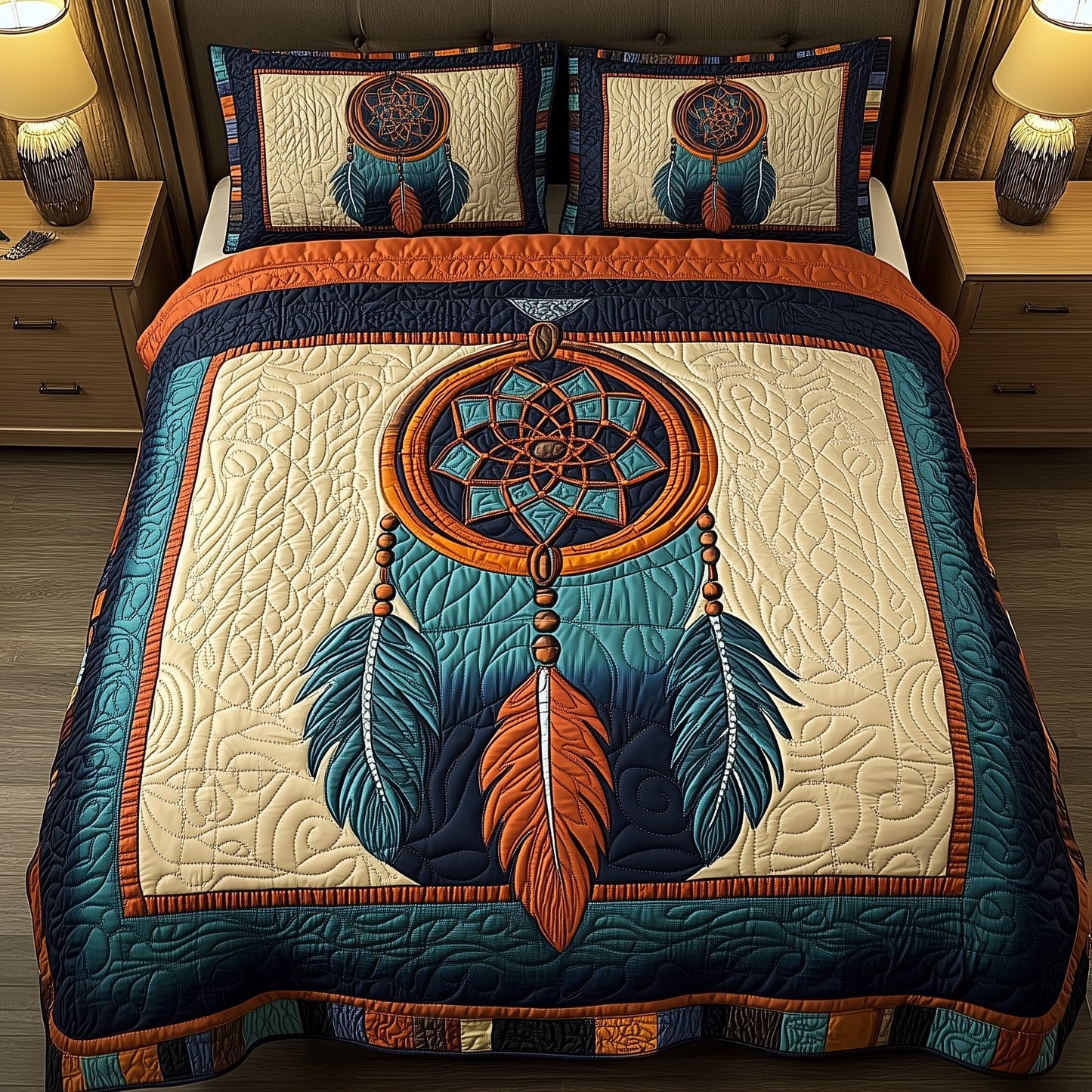 Dreamcatcher 3-Piece Quilted Bedding Set GFTONL4807