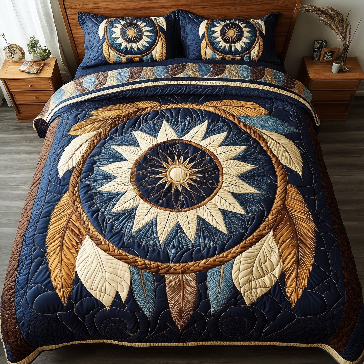 Dreamcatcher 3-Piece Quilted Bedding Set GFTONL4808