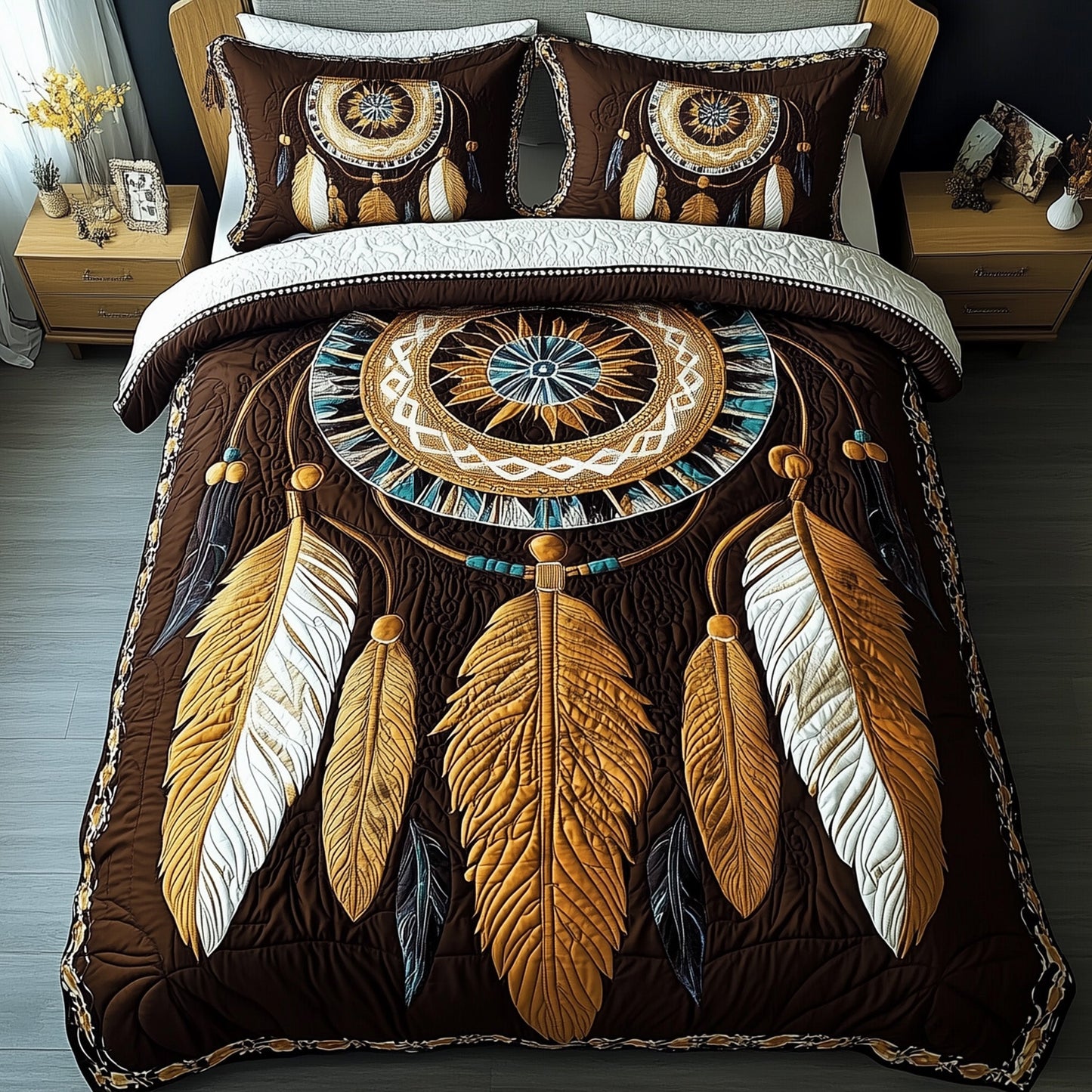 Dreamcatcher 3-Piece Quilted Bedding Set GFTONL4813