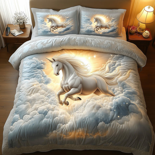 Horse In Heaven 3-Piece Quilted Bedding Set GFTONL4815