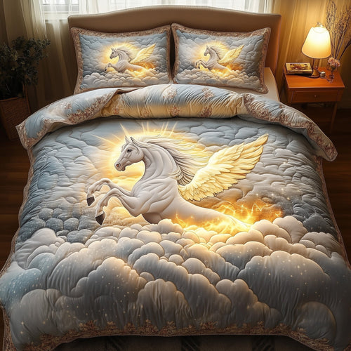 Horse In Heaven 3-Piece Quilted Bedding Set GFTONL4816