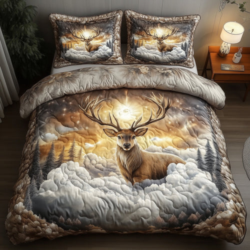 Heaven Deer 3-Piece Quilted Bedding Set GFTONL4822