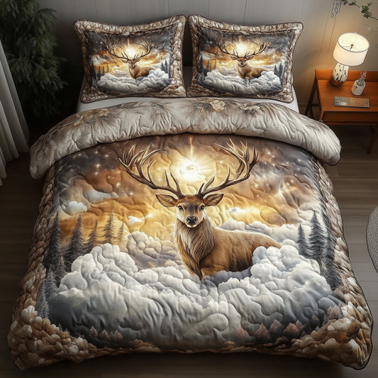 Heaven Deer 3-Piece Quilted Bedding Set GFTONL4822