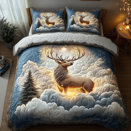 Heaven Deer 3-Piece Quilted Bedding Set GFTONL4823
