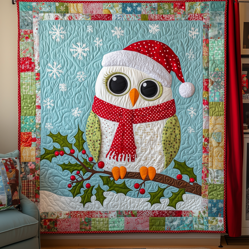 Festive Owl Quilted Blanket GFTONL482