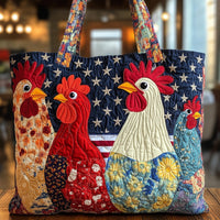 Whimsical Chicken Quilted Tote Bag GFTONL4832